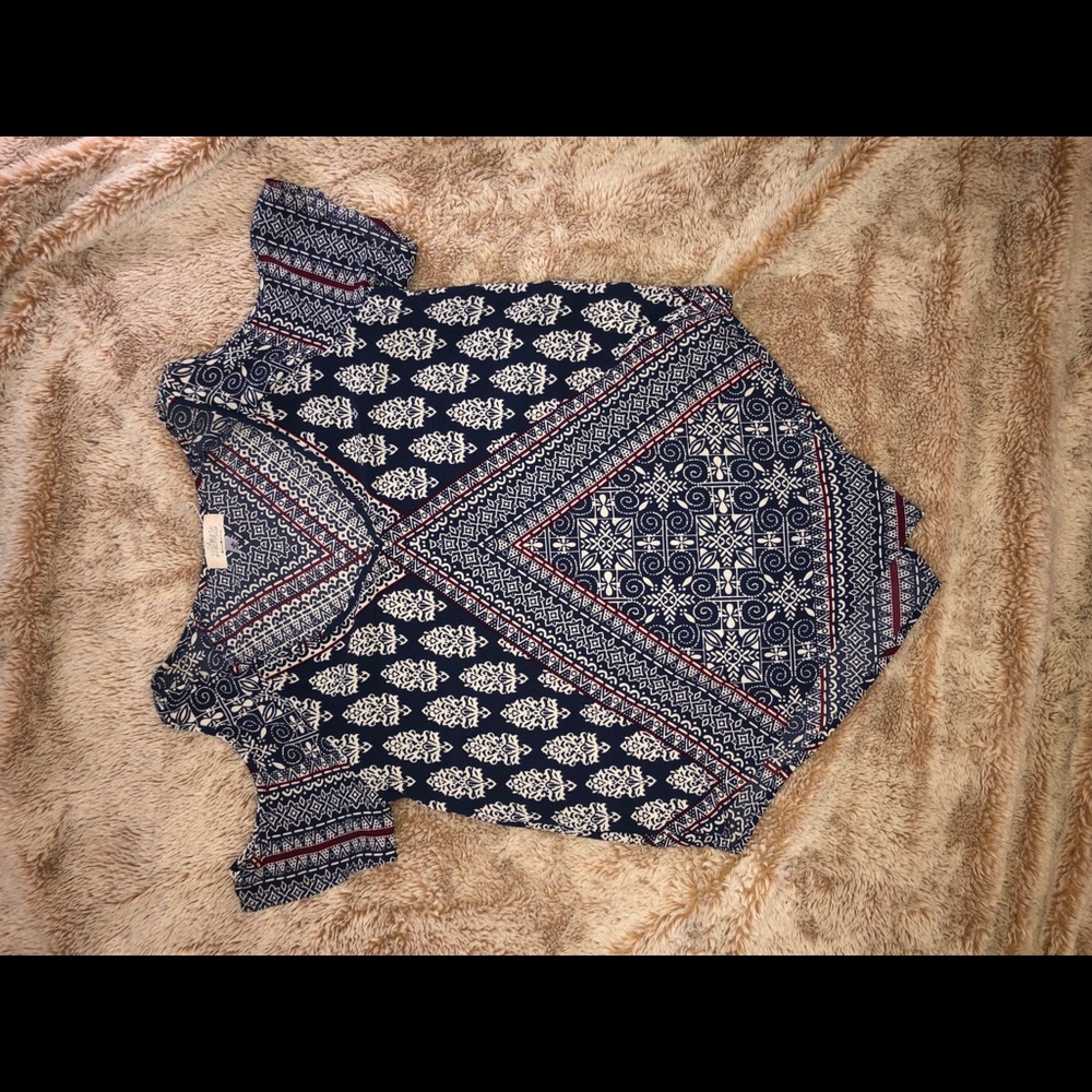 Short sleeve print top